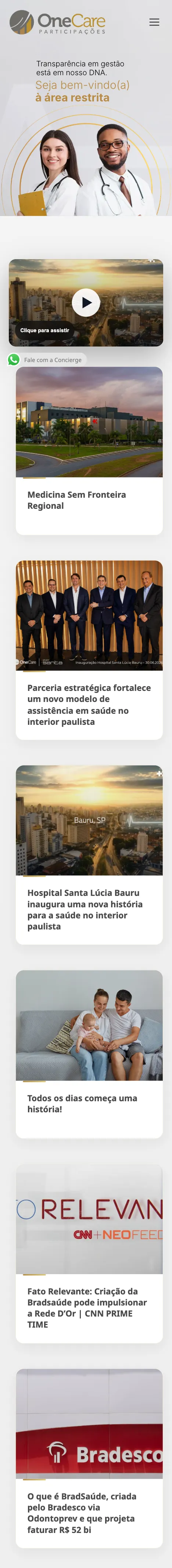 OneCare Participações no celular