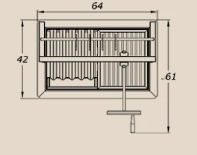 Desenho técnico superior do Brava Grill Ossoboca
