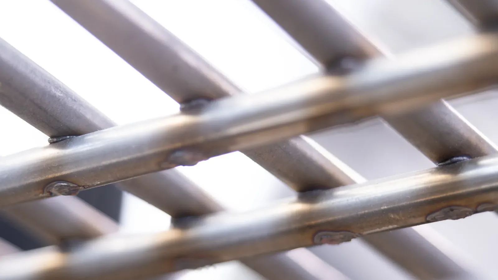 Barras de inox 304 da grelha unidas por pontos de solda